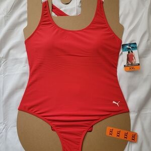 PUMA Red One-Piece Women's Swimsuit